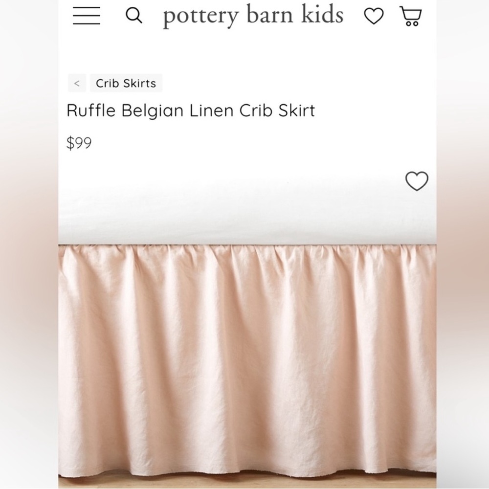 Pottery Barn Crib Skirt